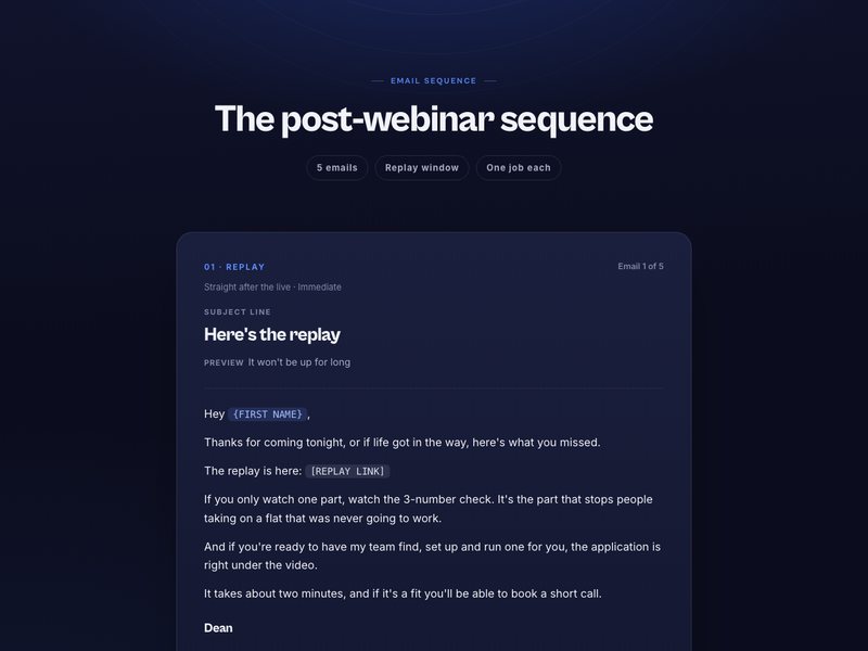 Post-webinar preview