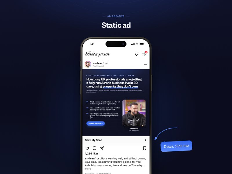 Static ad preview